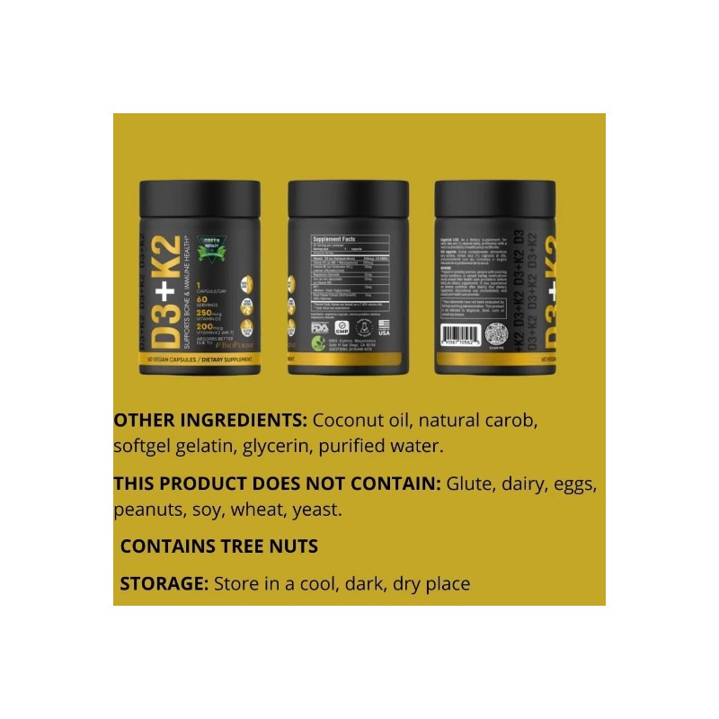 GREEN ROYALTY D3+K2 SUPPLEMENT 250MG