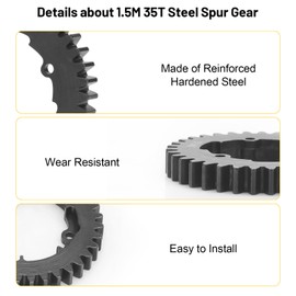 35T 1.5 Mod Spur Gear, daitoku RC Car Main Gear for Traxxas 1/5 X-Maxx 6S 8S 1/6 XRT