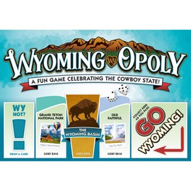 Late For The Sky: Wyoming-Opoly - State Themed Family Board Game, Opoly-Style Game Night, Traditional Play Or 1 Hr Version, Ages 8+, 2-6 Players