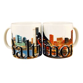 Americaware SMBAL01 Baltimore 18 oz Full Color Relief Mug