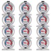 12 Pack Stainless Steel Refrigerator Freezer Thermometer Large Dial Analog