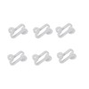 MIXNEX 6 Pack White Clothes Hanger Connector Hooks, Skirt Hangers,