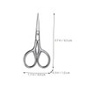 BIUDECO 2pcs Stainless Steel Eyebrow Scissors Precision Grooming Scissors for