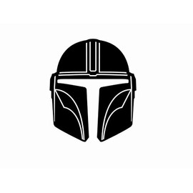 Helmet Mask Fett Mando NOK Decal Vinyl Sticker |Cars Trucks Vans Walls Laptop|Black|5.5 x 4.6 in|NOK683