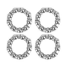 X AUTOHAUX Set of 4 29.5 mm Crank Bearing Wheel Bicycle Bearing Holder Made of Steel for Bicycle Silver Tone