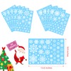 CAKKVDE 10 Sheets Christmas Window Stickers,Reusable Christmas Snowflake Stickers,Removable Static