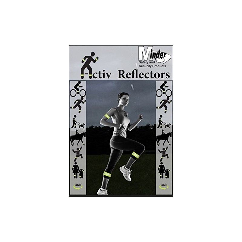 Twin Pack Minder Activ Reflector Hi-Vis High Visibility Reflective Road