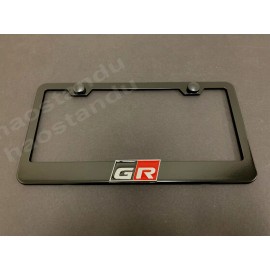 License Plate Frame Shop 1xGR GazooRacing 3D Emblem BLACK Stainless License Plate Frame RUST FREE
