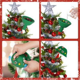 Christmas Tree Watering System With Long Funnel - Xmas Tree Water Funnel Decorations (Red & Green 4Pcs)