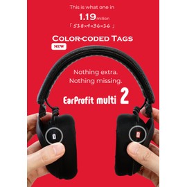 EarProfit Multi 2 – Ear Pad Covers for Over-Ear Headphones | Anti-Sweat, Odor-Resistant, Color-Tagged for Left/Right | Stretch Cooling Fabric | Washable, Lightweight, Made in Japan (Gray, XM60)