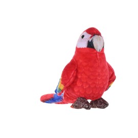 Wild Republic Rainforest Scarlet Macaw, Stuffed Animal, 4.5 Inches, Plush Toy, Fill is Spun Recycled Water Bottles, Eco Friendly