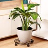 KvyusFlourish 3 Packs 20” Plant Caddy with Wheels Metal Plant