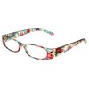 Calabria 759 Rectangular Colorful Reading Glasses +1.00 Red Women Readers