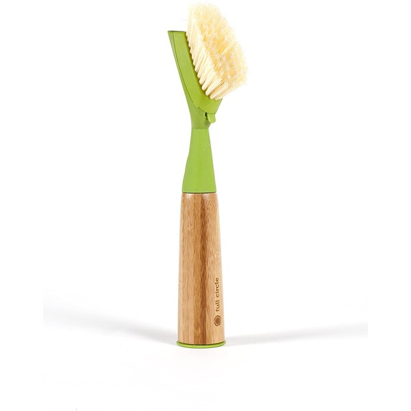 Full Circle Suds Up Soap Dispensing Dish Brush with Bamboo Handle, 3 oz