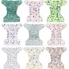 Littles and Bloomz Reusable Nappy, Standard Popper, 9 Nappies, FLP2-0907