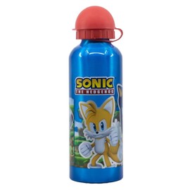 OM SUPPLIES Sonic Characters Aluminium Sports Bottle 530ml - Holiday, Back to School Water Drinking Kids Lunch Children (Sonic)