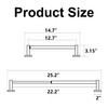 MIROAMZ Towel Bar, Adjustable 12.7inch to 23.2inch Wall Mounted Towel
