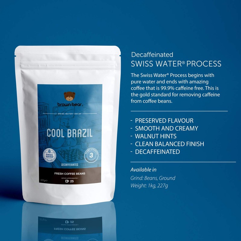 Decaffeinated Brazilian Ground Coffee 227g - For French Press Cafetiere