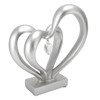 Double Heart Sculpture Resin Romantic Heart Statues Love Sculpture for