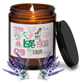 Sorority Paraphernalia Gift Sisterhood 7oz Scented Candle 1908 1913 1920 Lavender Scented Candles Relaxation Gifts (Candle-1908 Pink)