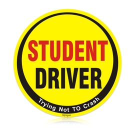 Student Drive Magnet for Car, Please Be Patient Student Driver, Extra Strong Hold,New Driver Sticker, Bright & Reflective Sign for Rookies,Bumper Safety Decoration Supplies,UV Resistant, Waterproof