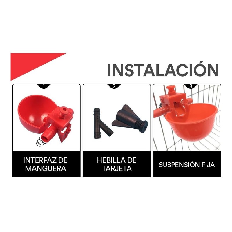 Mebix TRD 10pz Bebedero para Aves, Pollo, Gallina, Codorniz, Gallo,