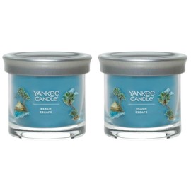 Yankee Candle Small Tumbler Scented Single Wick Jar Candle, Beach Escape, Over 20 Hours of Burn Time, 4.3 Ounce (Pack of 2)