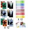 12 UV Pens and 12 Notebook, Mini Pixel Party Bags,