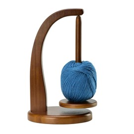 Wool Unwinder, Wool Reel, Rotating Magnetic Wool Ball Holder, Yarn Winder Yarn Roll Holder, Wool Unwinder, Wooden Wool Holder, Wool Winder for Crochet and Knitting Accessories Gifts (Retro Colour)