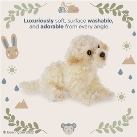 Bearington White Dog 13 Inch White Dog Stuffed Animal - Labradoodle Stuffed Animal - Maltipoo Stuffed Animals