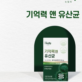 뉴일리 Newly Memory & Probiotics Memory Care 60 Capsules 2 boxes (4 months) / 뉴일리 기억력 앤 유산균 기억력케어 60캡슐 2박스(4개월)