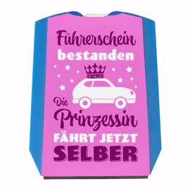 Prinzessin Parkscheibe mit Spruch Führerschein bestanden Auto-Zubehör für volljährige Fahrer Vermeide Strafzettel beim Parken Frauen Pink Mädchen