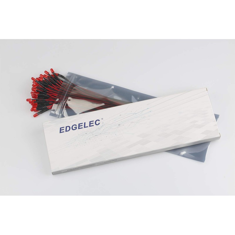 EDGELEC 50pcs 12 Volt 5mm Orange LED Lights Emitting Diodes,