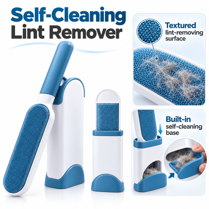 Reusable Pet Hair Remover Brush for Sofas, Carpets & Clothing
