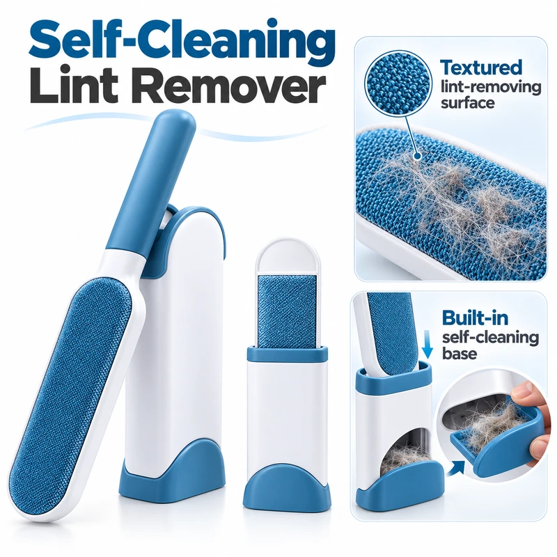 Reusable Pet Hair Remover Brush for Sofas, Carpets & Clothing