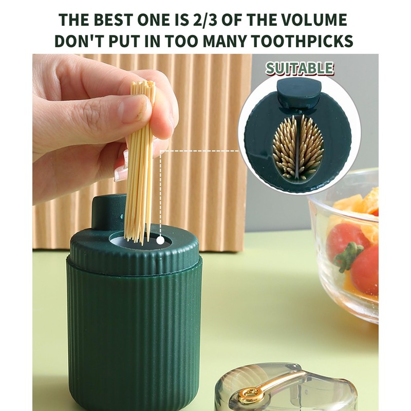 Ulawellor Pack of 2 Toothpick Dispenser, Toothpick Box, Creative Automatic