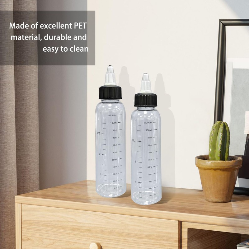 2 Hair Oil Bottles with 5 Double Earmuffs, 120ml Hair