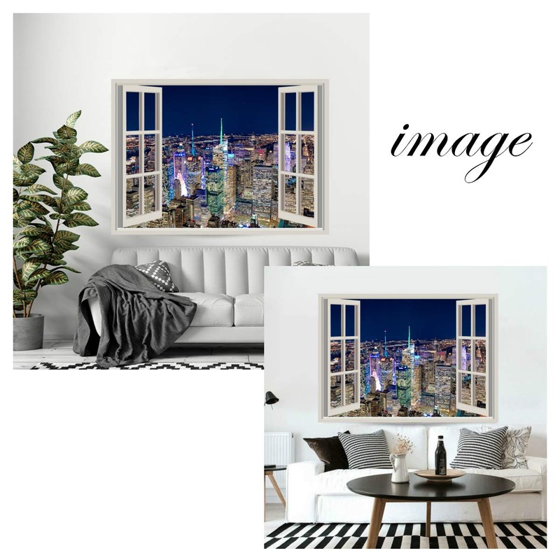 ND Night View Tapestry Scenic Landscape Skyscraper Large Size Room