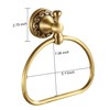 WOLIBEER Brass Towel Ring,Antique Hand Towel Holder, Bathroom Hand Towel
