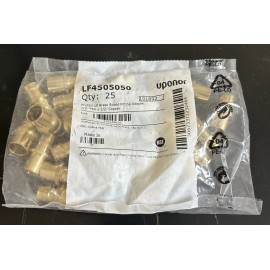 Uponor 25 Pack Uponor LF4505050 ProPEX LF Brass Sweat Adapter 1/2" Pex x 1/2" Copper