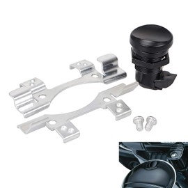 XMMT Motorcycle Push Button Fuel Door Latch Compatible For Harley Touring Electra Glides Road Glides Street Glides,Black