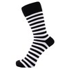 ZAKIRA Finest Combed Cotton Striped Dress Socks for Men, Women,