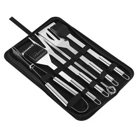 Ribber 7-Piece BBQ Set, Stainless Steel Tool Utensils Accessories