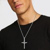 Lfkk 925 Sterling Silver Crucifix Necklace for Men Jesus Cross