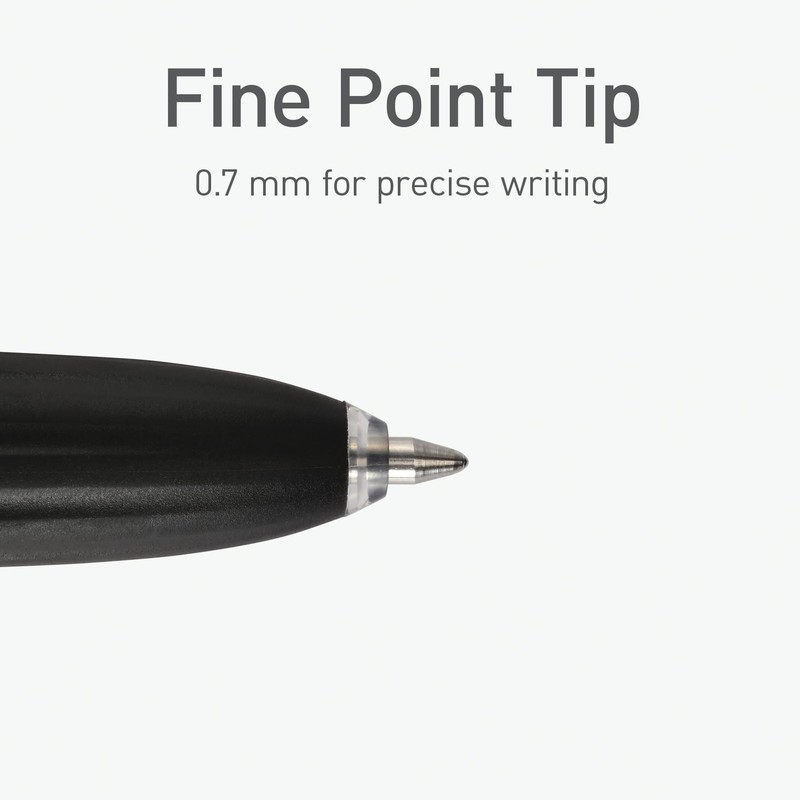 Pentonic GR-T Retractable Gel Pens, 10 Count, Black Ink, 0.7