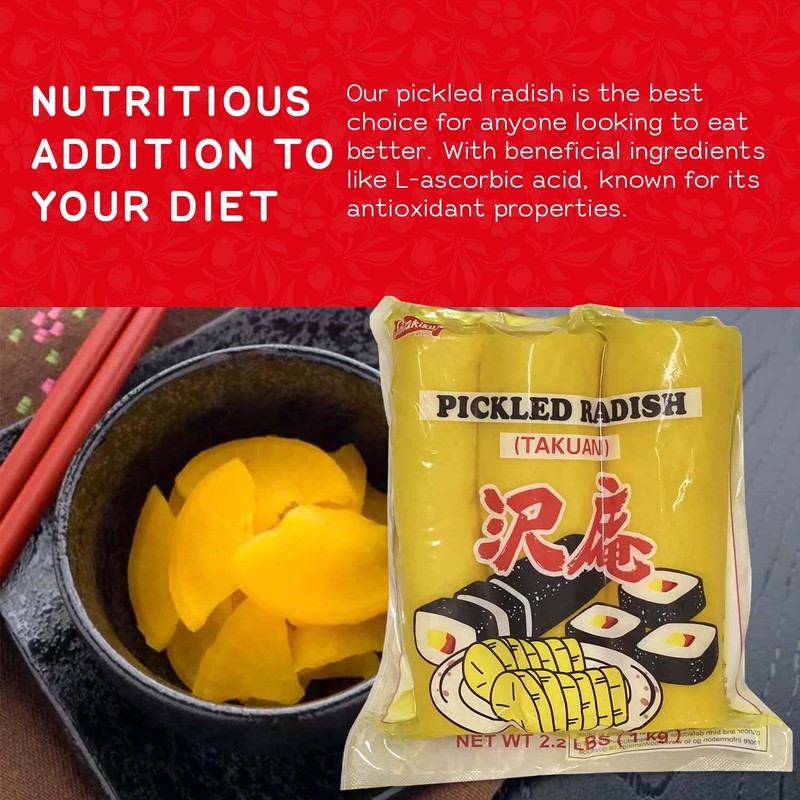 Shirakiku Pickled Radish Takuwan | Japanese Pickle with Sulfites |