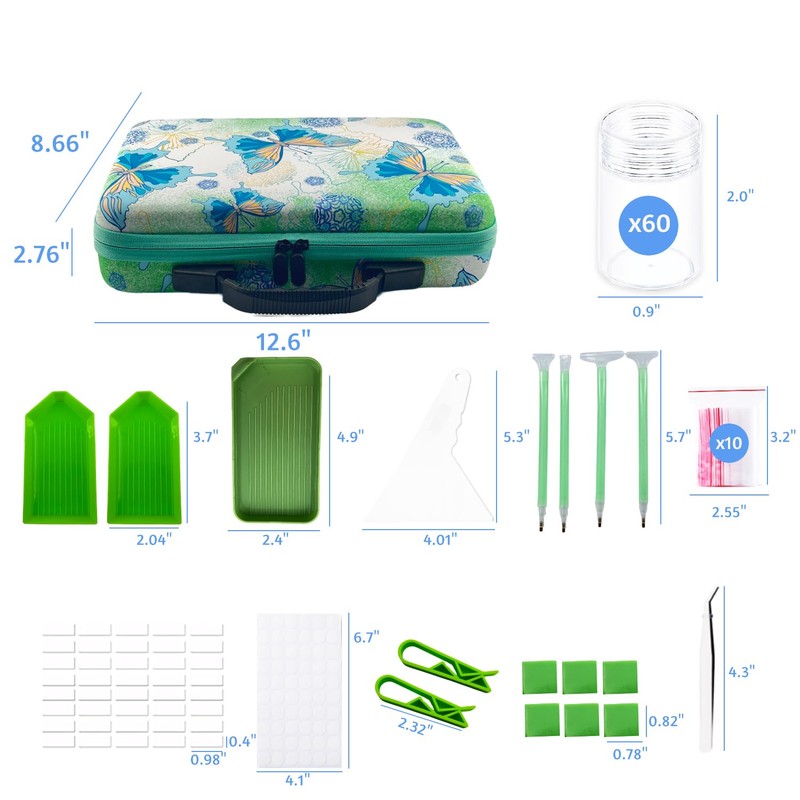 LIRUNQIU Diamond Painting Storage Containers, 60 Slots Diamond Art Accessories