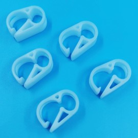 Plastic Tubing Clamps Flow Control Hose Clamp for 0.118-0.157 Inch Tube Laboratory Pinch Valve Syphon Pipe Holder 5pc Pack (5, 3-4mm/ 0.118''-0.157'') White