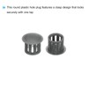 sourcing map 64PCS 11mm(3/8") Dark Grey Plastic Hole Plugs, Flush