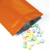 Double-Sided Glossy Orange Resealable Zipper Seal Lock Packaging Flat Smell
